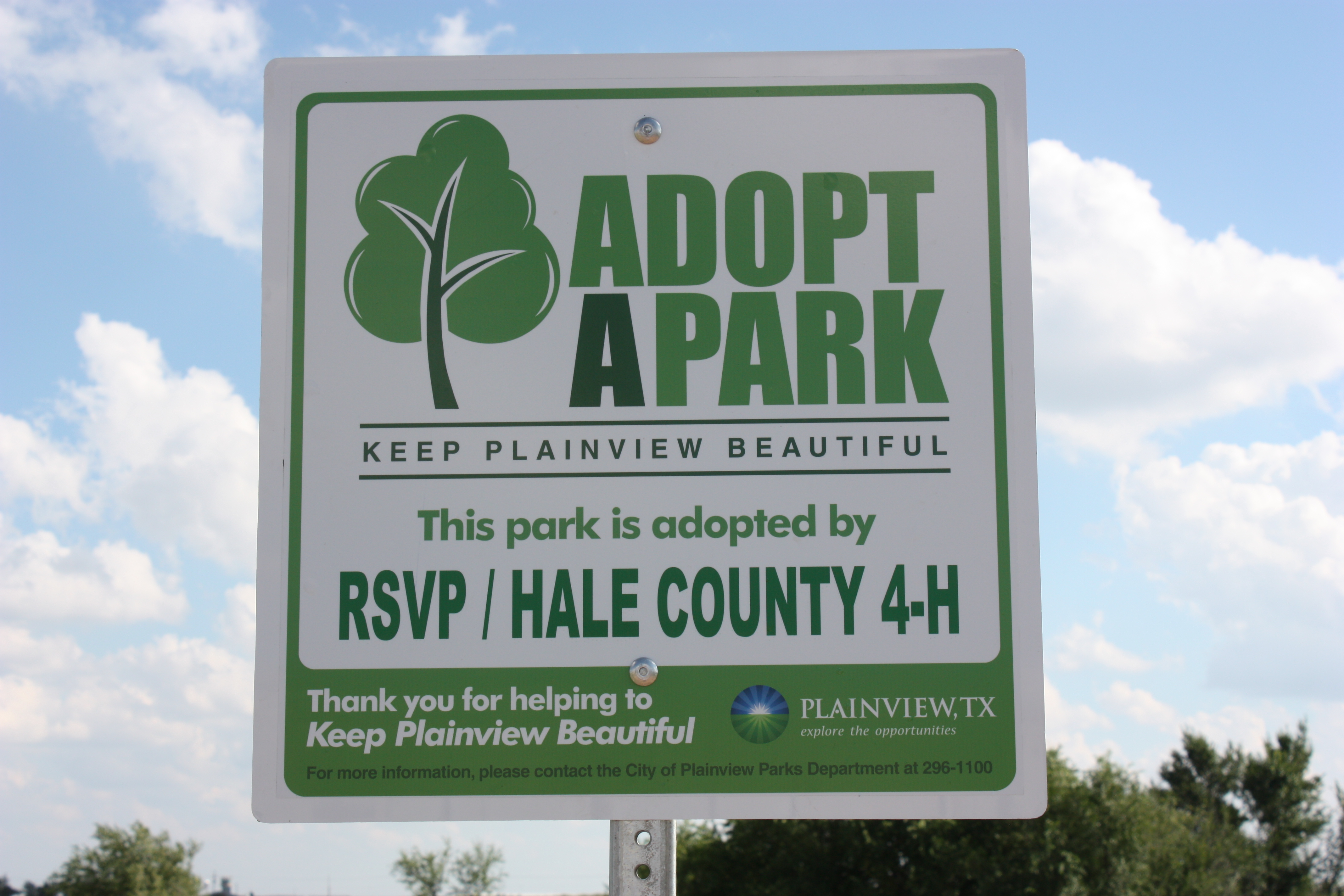 Adopt a Park Sign