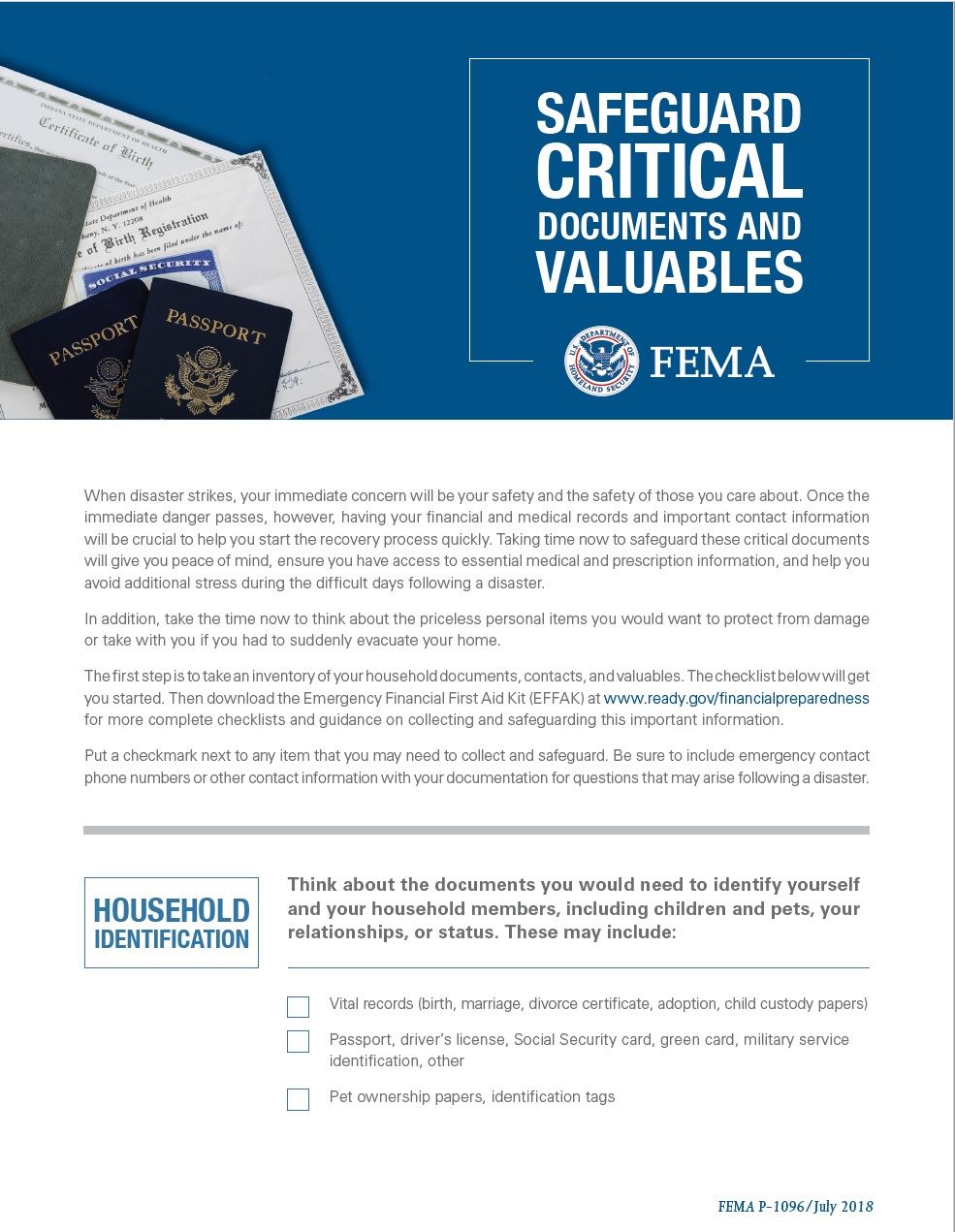 Safeguard Critical docs and valuables