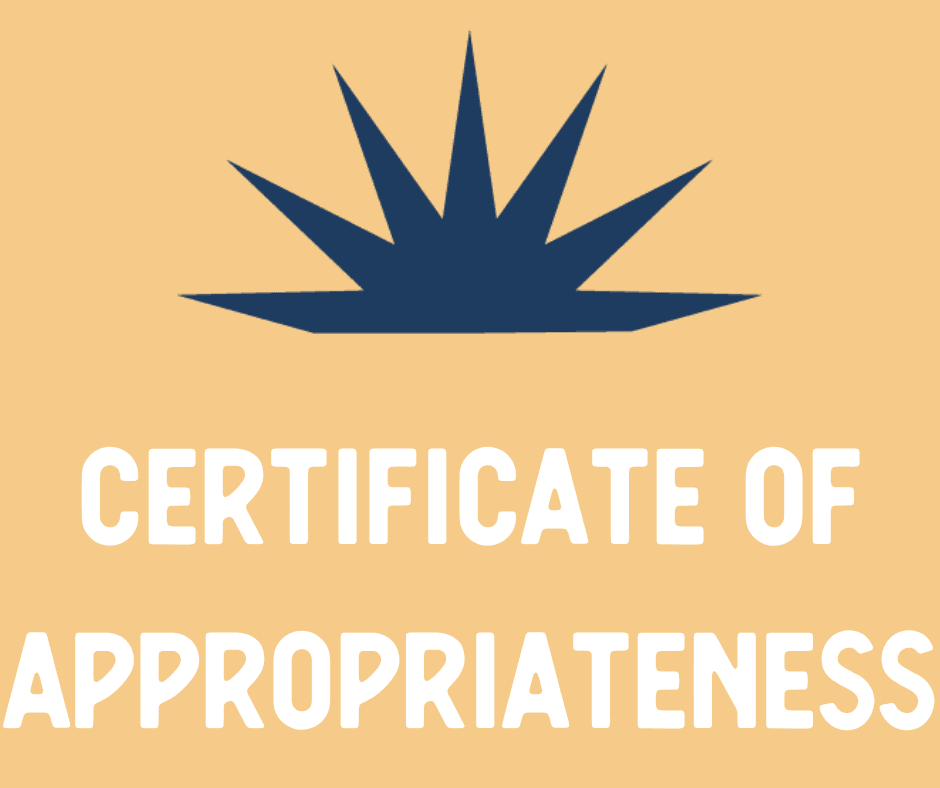 Certificate of Appropriateness