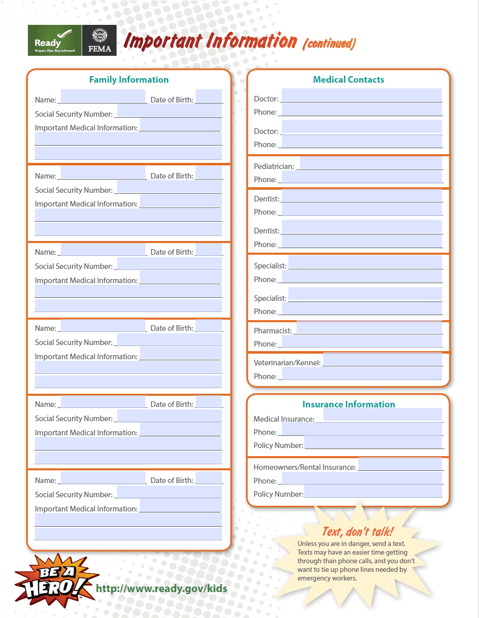 Family Communication Plan Kids Page 2 jpg