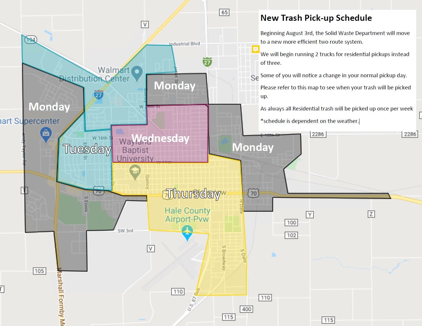 Solid Waste Management | Plainview, TX - Official Website