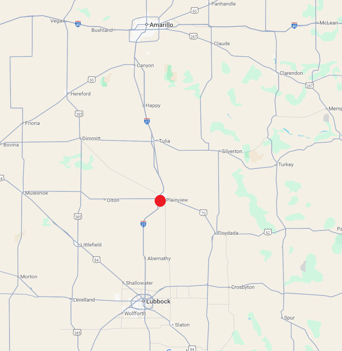Map of Plainview